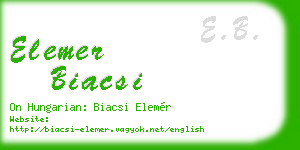 elemer biacsi business card